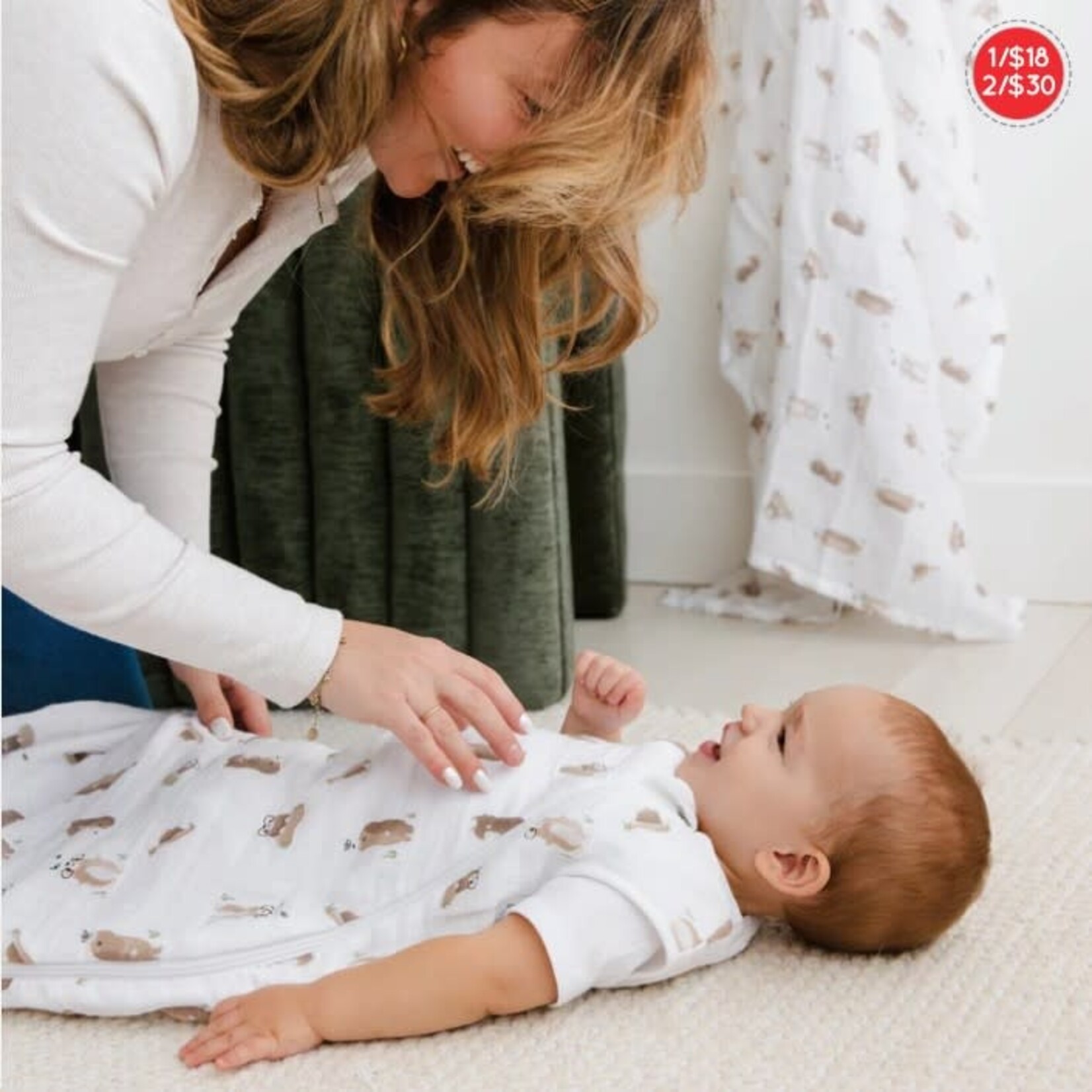 Perlimpinpin  PERLIMPINPIN - 'Taupes' Cotton Muslin Blanket