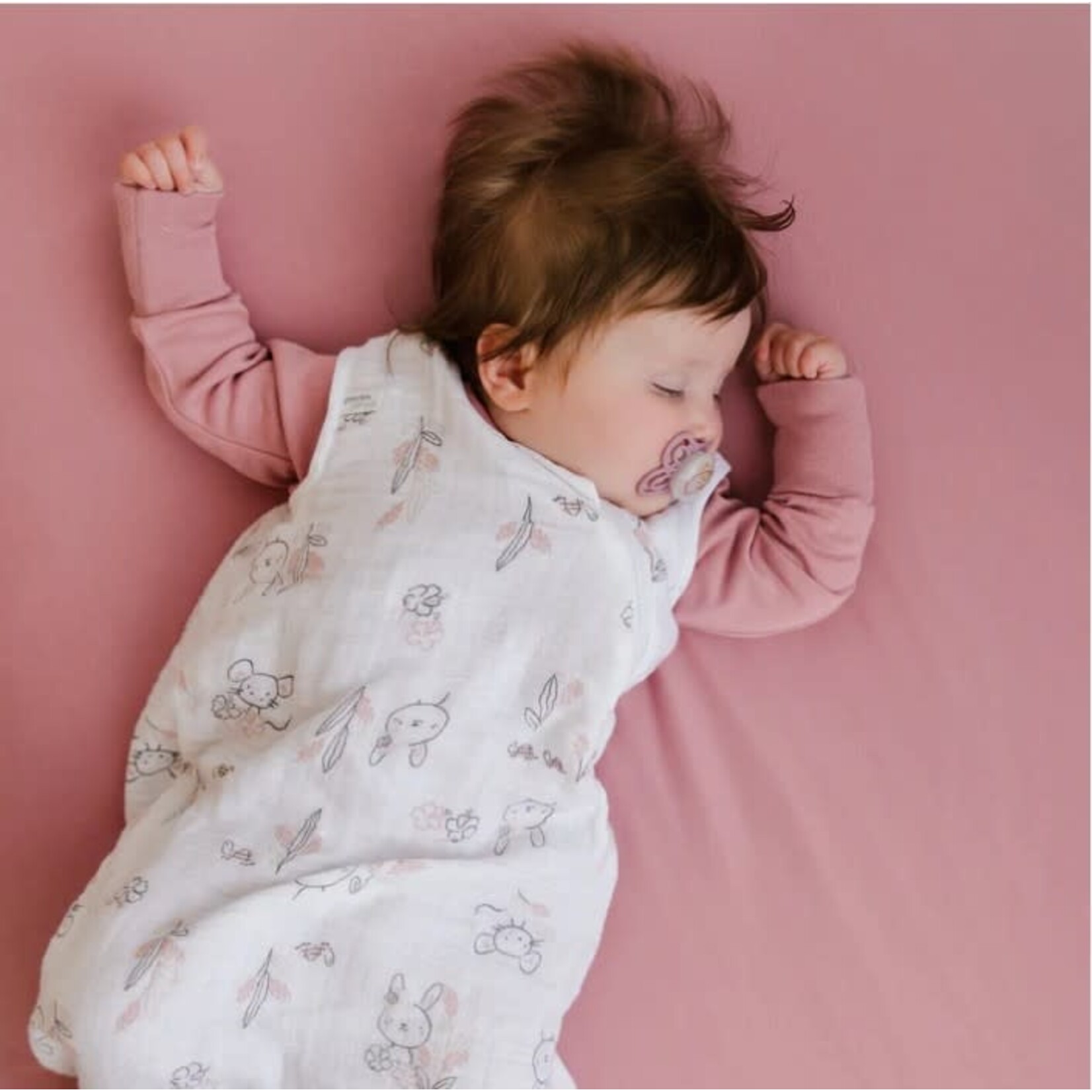 Perlimpinpin PERLIMPINPIN - Muslin Night Bag/Sleeping Bag - Rabbits (0.7 togs)