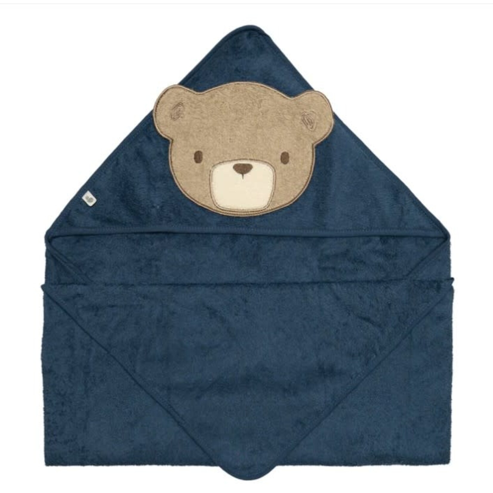 Perlimpinpin PERLIMPINPIN - Serviette de bain à capuchon bleu 'Ours'