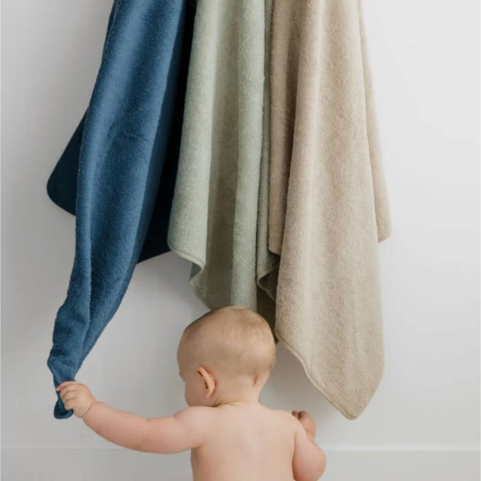 Perlimpinpin  PERLIMPINPIN - Blue 'Bear' Hooded Bath Towel