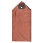 Perlimpinpin PERLIMPINPIN - Orange hooded bath towel for children 'Beaver'