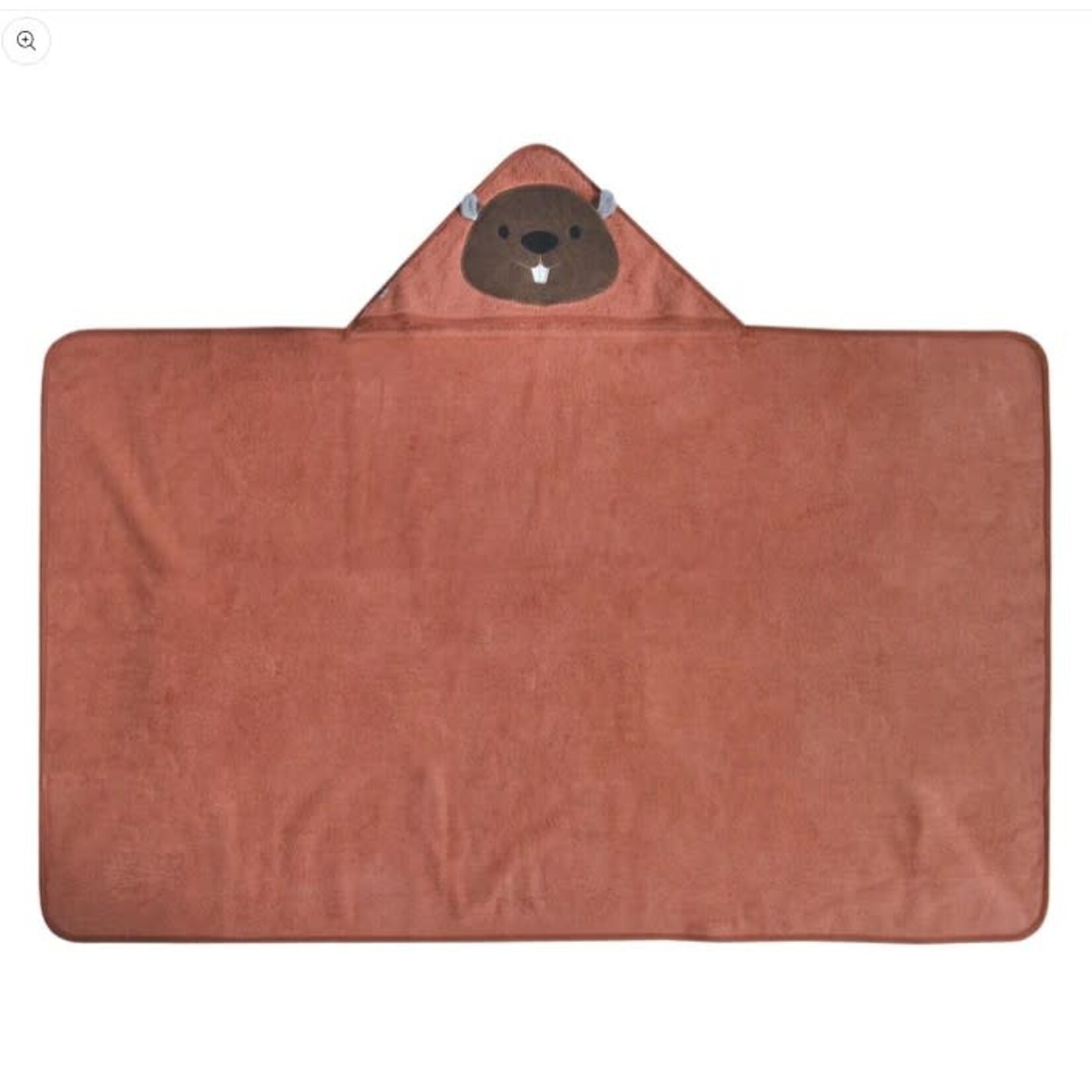 Perlimpinpin PERLIMPINPIN - Orange hooded bath towel for children 'Beaver'