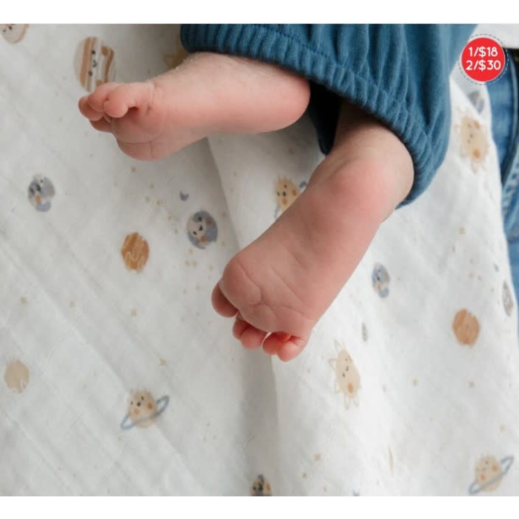 Perlimpinpin PERLIMPINPIN - 'Cosmos' Cotton Muslin Blanket