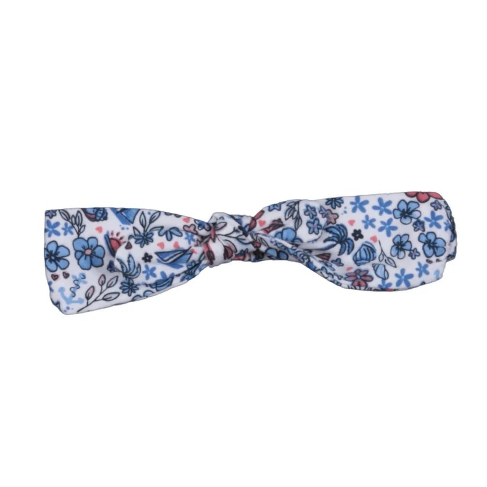 Nanö NANÖ - 2-piece set - Floral romper with matching headband 'Ohé matelot!'