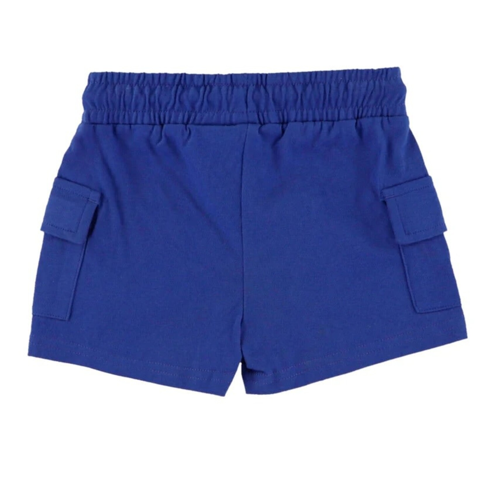 Nanö NANÖ - 3-piece set - Grey T-shirt with boat print, blue shorts and reversible bib  'Club de l'océan'