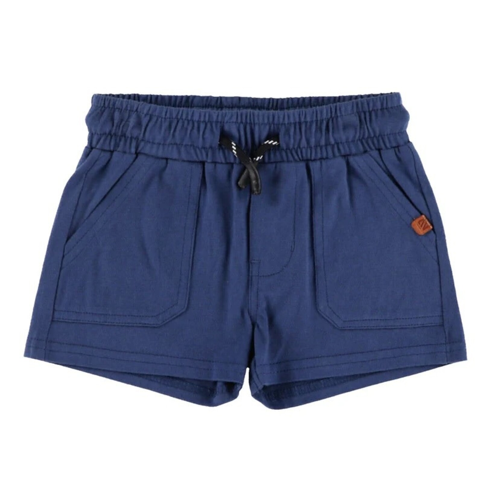 Nanö NANÖ - 2-piece set - Blue, orange and green striped T-shirt and blue shorts 'Jour de pêche'