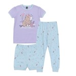 Nanö NANÖ - 3-piece lilac and blue capybara print pyjamas