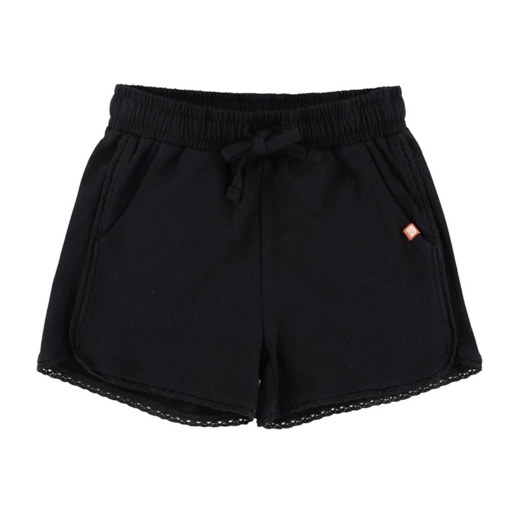 Nanö NANÖ - Black jersey shorts with elasticated waist and drawstring 'The Cowgirls Club'