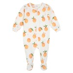 Petit Lem PETIT LEM - White baby pyjamas with peach print