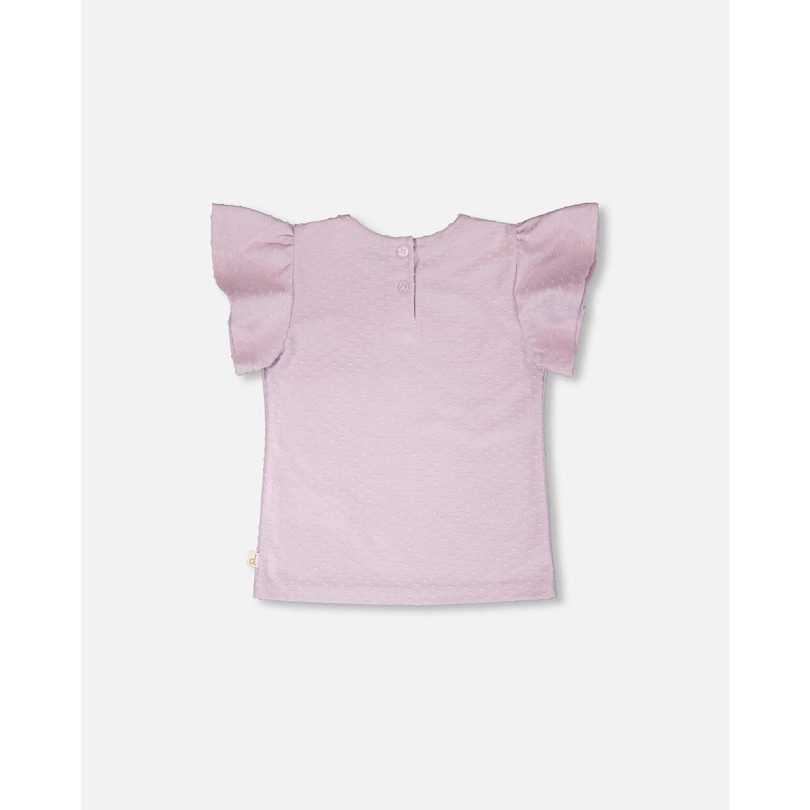 Deux par Deux DEUX PAR DEUX- T-shirt en jersey lavande avec imprimé de trèfles 'Trèfles et violettes'