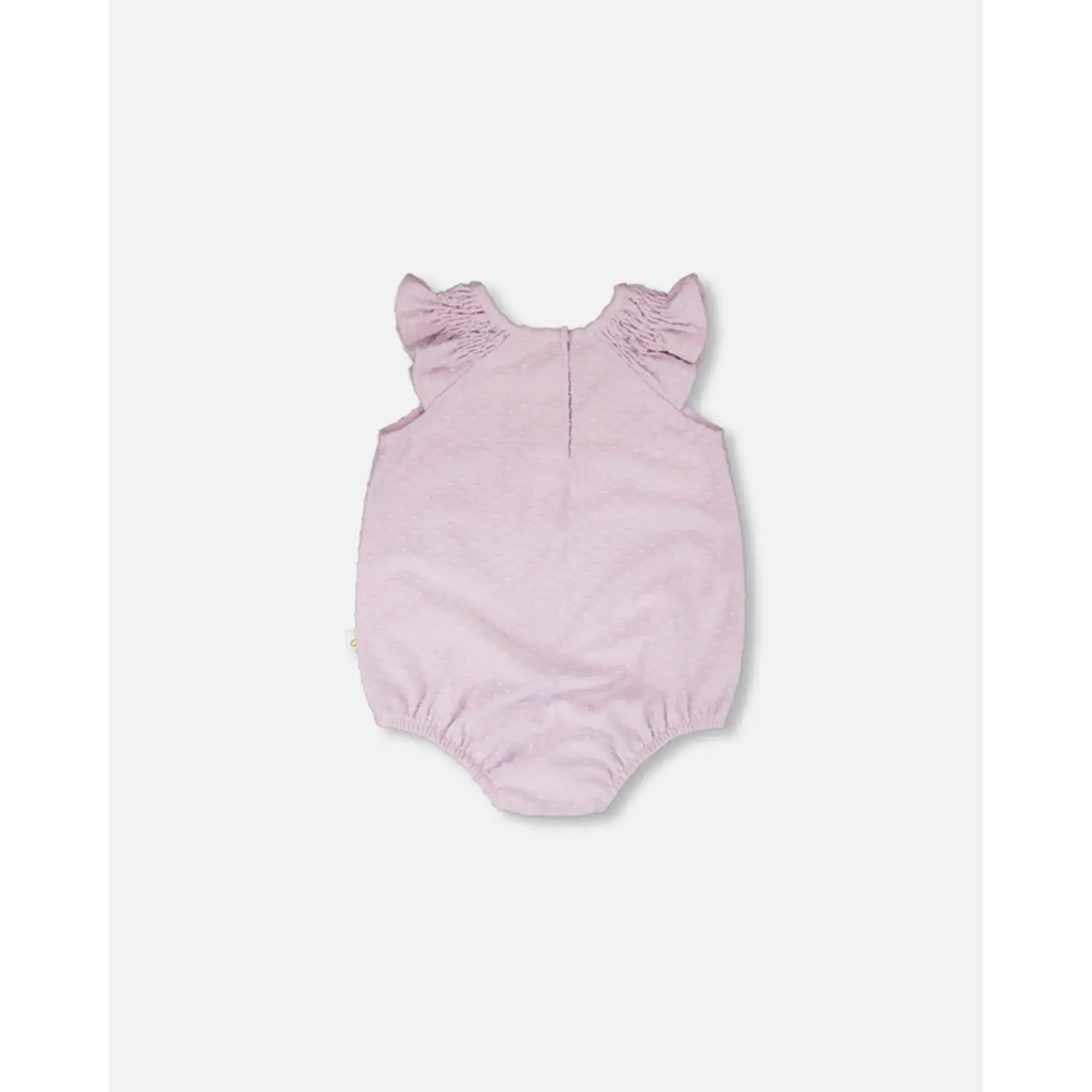 Deux par Deux DEUX PAR DEUX - Barboteuse en jersey lavande 'Trèfles et violettes'