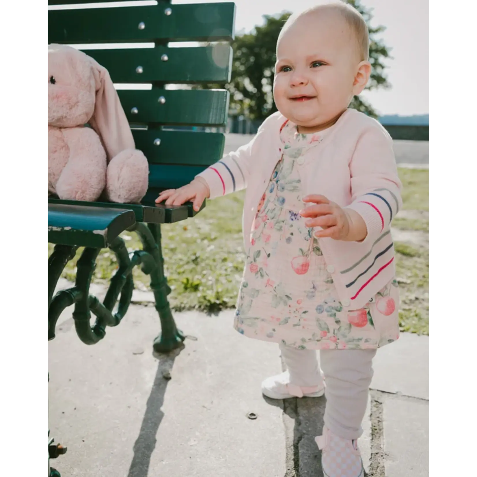 Deux par Deux DEUX PAR DEUX - 'Blueberry Cuddles' pink ribbed jersey tunic and leggings set