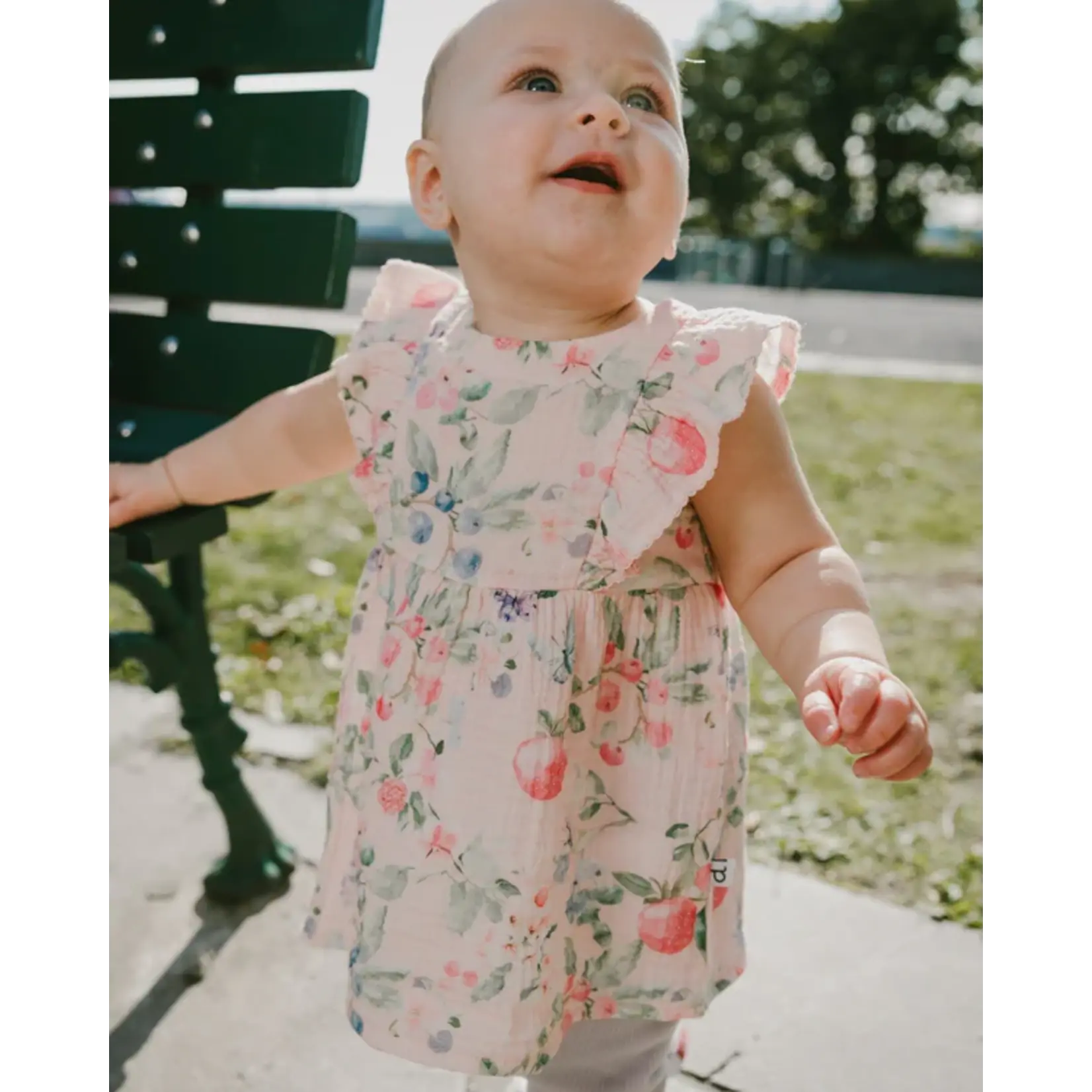 Deux par Deux DEUX PAR DEUX - 'Blueberry Cuddles' pink ribbed jersey tunic and leggings set