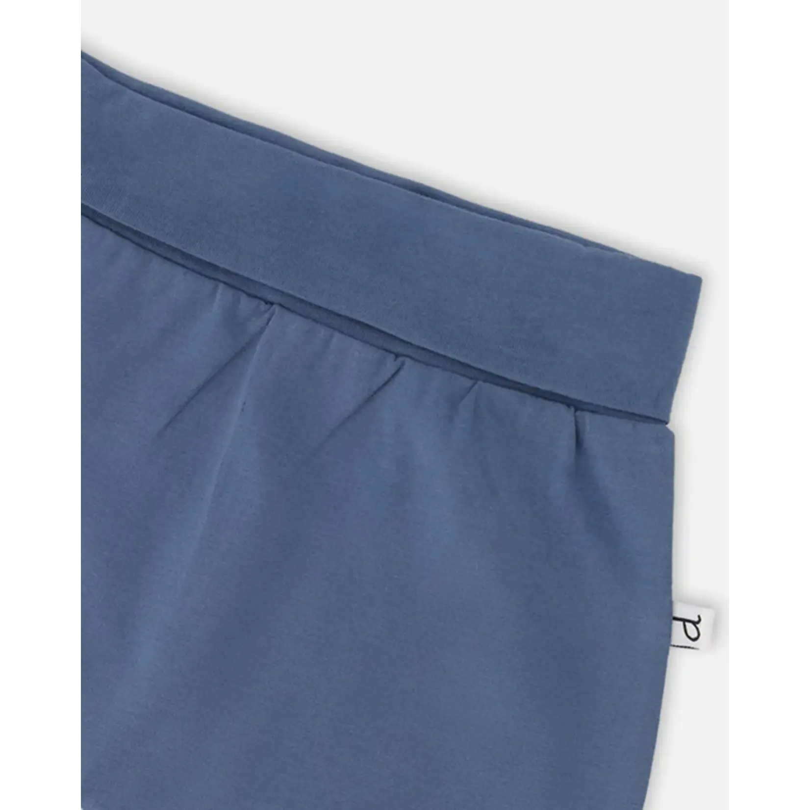 Deux par Deux DEUX PAR DEUX - Pantalon évolutif en jersey de coton biologique bleu moyen 'À pas de tortue'