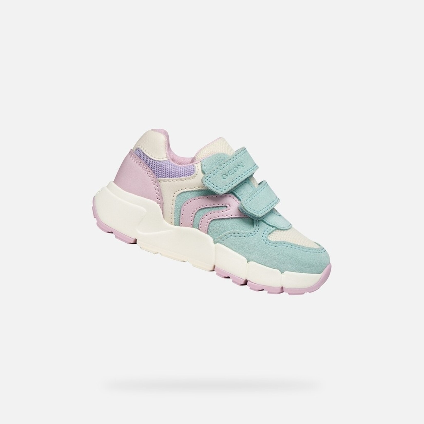 Geox GEOX - Chaussures de sport à velcro 'B Flexyper Mini - Sea Green/Pink'