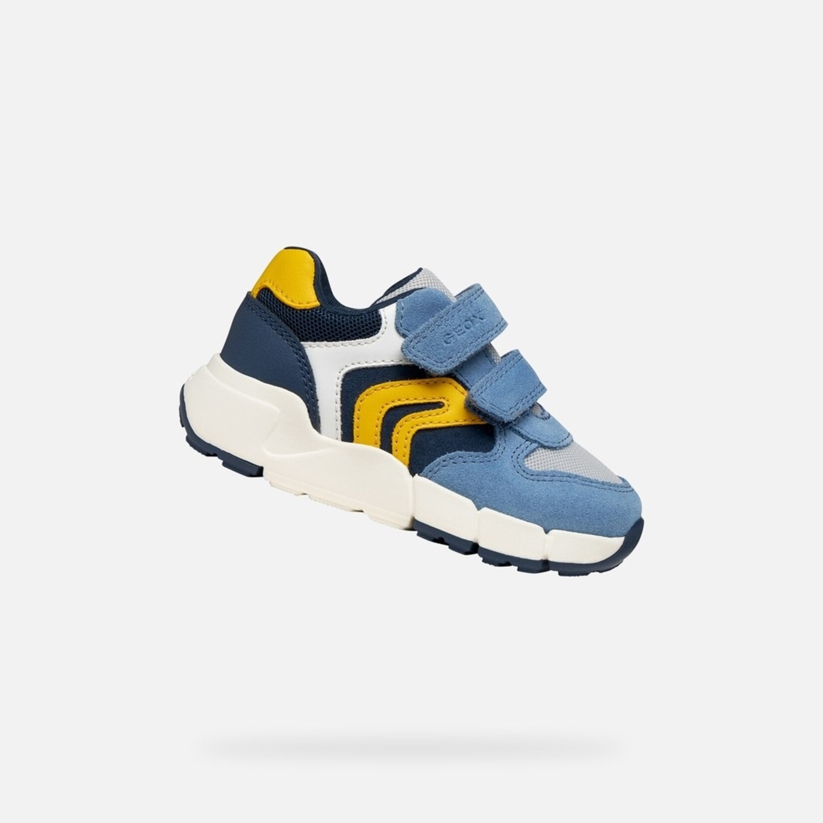 Geox GEOX - Chaussures de sport à velcro 'B Flexyper Mini - Sky/Yellow'