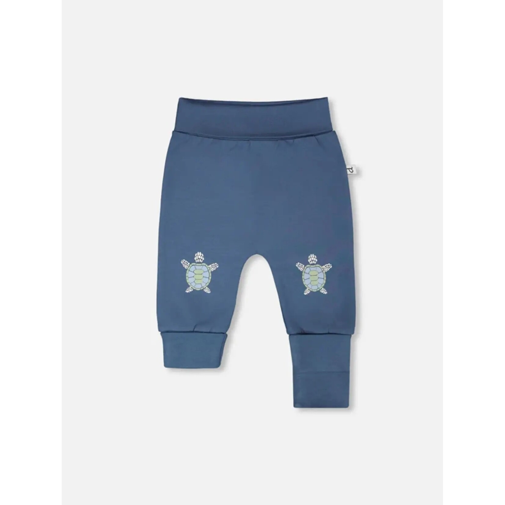 Deux par Deux DEUX PAR DEUX - Pantalon évolutif en jersey de coton biologique bleu moyen 'À pas de tortue'