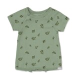 Coccoli COCCOLI - Green baby romper with olive print