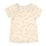 Coccoli COCCOLI - Pale yellow baby romper with ravioli print