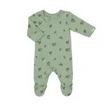 Coccoli COCCOLI - Pyjama une pièce pour bébé en modal vert avec imprimé d'olives