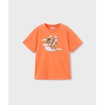 Mayoral MAYORAL - T-shirt orange à manches courtes avec imprimé d'un singe surfeur cubique