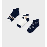 Mayoral MAYORAL - Pack of 3 pairs of socks 'Navy Blue, Yellow and White with footballs'