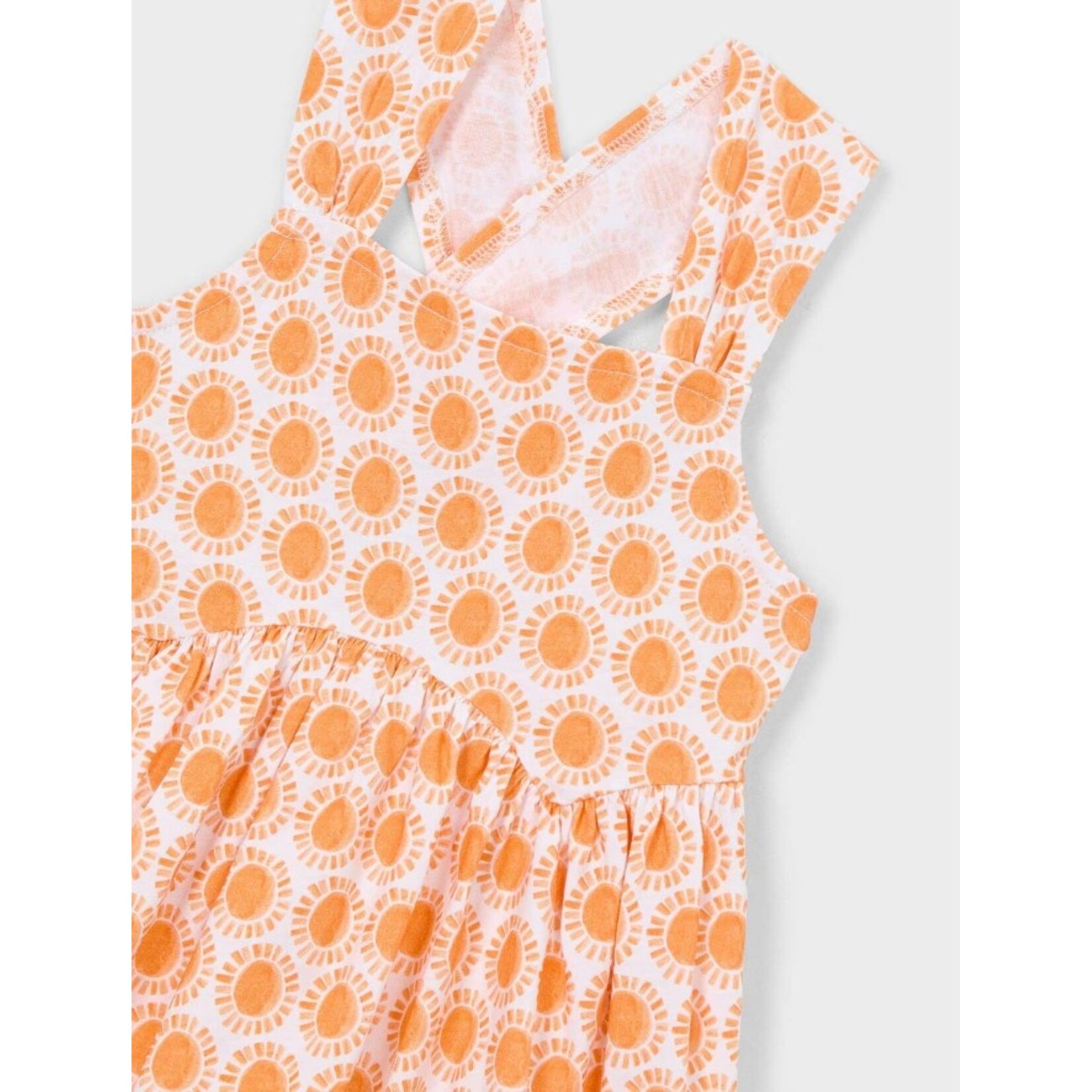 Mayoral MAYORAL - Orange dress with sun print