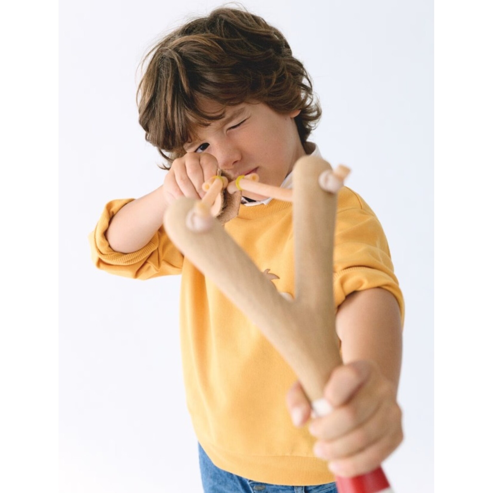 Mayoral MAYORAL - Peach long-sleeved pullover style sweater with a palm tree design