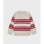 Mayoral MAYORAL - Chandail de style pull beige à manches longues rayé rouge et bleu marin