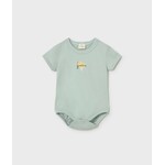 Mayoral MAYORAL - Mint-colored bodysuit with a duck toy print