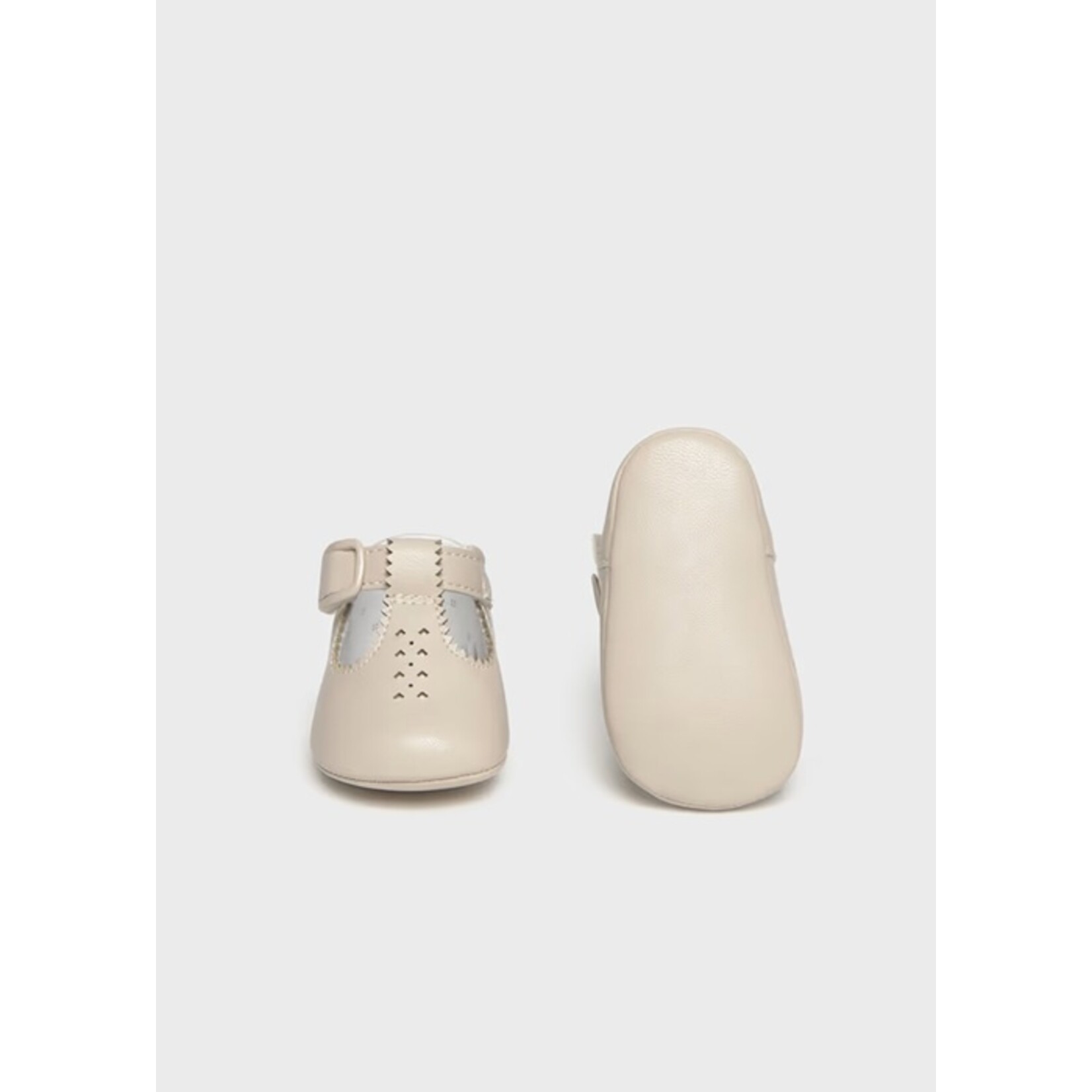 Mayoral MAYORAL - Chaussons ajourés beige pour nouveaux-nés