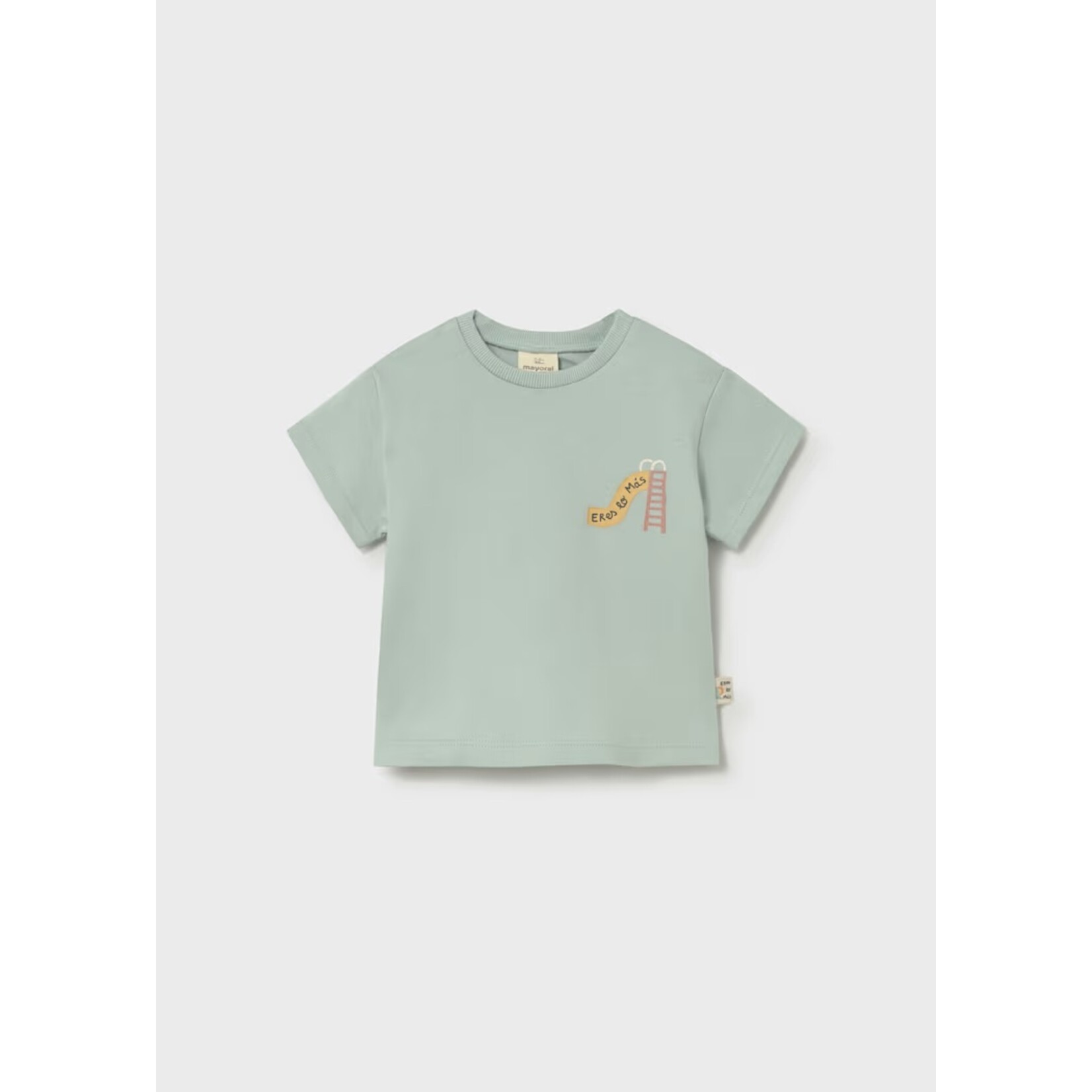 Mayoral MAYORAL - T-shirt menthe avec imprimé glissade 'Eres lo Màs'