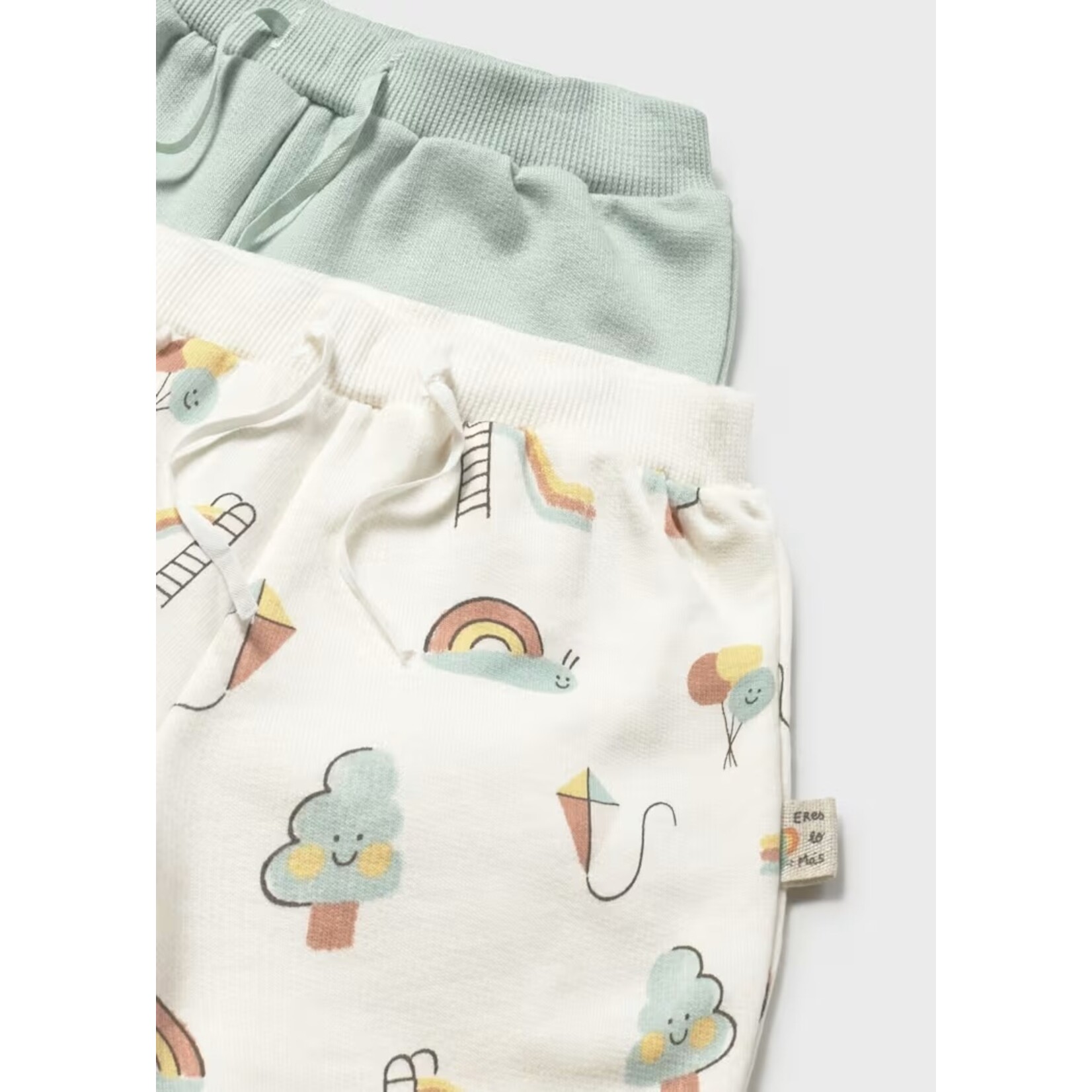 Mayoral MAYORAL - Short blanc en molleton avec motifs colorés et un cordon à la taille