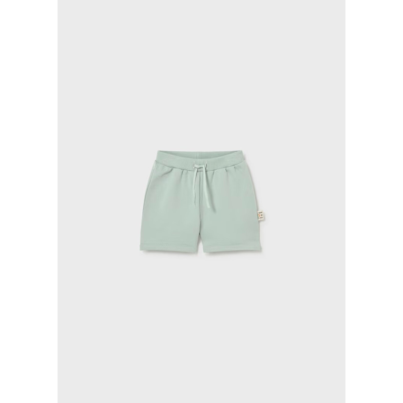 Mayoral MAYORAL - Mint green fleece shorts with a drawstring waist