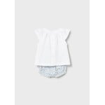 Mayoral MAYORAL - Ensemble 2 pièces avec haut brodé de fleurs et short imprimé de feuilles