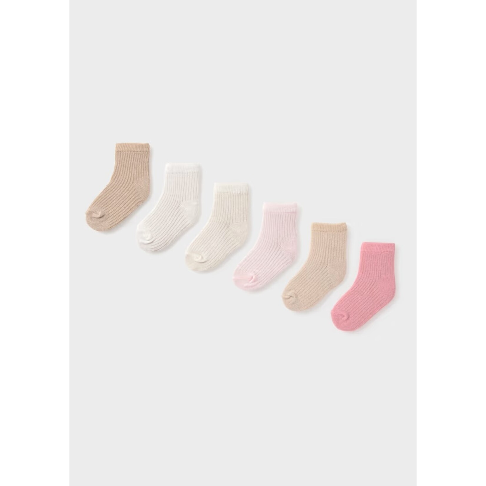 Mayoral MAYORAL - Lot de 6 paires de chaussettes pour bébé 'Rose et beige'