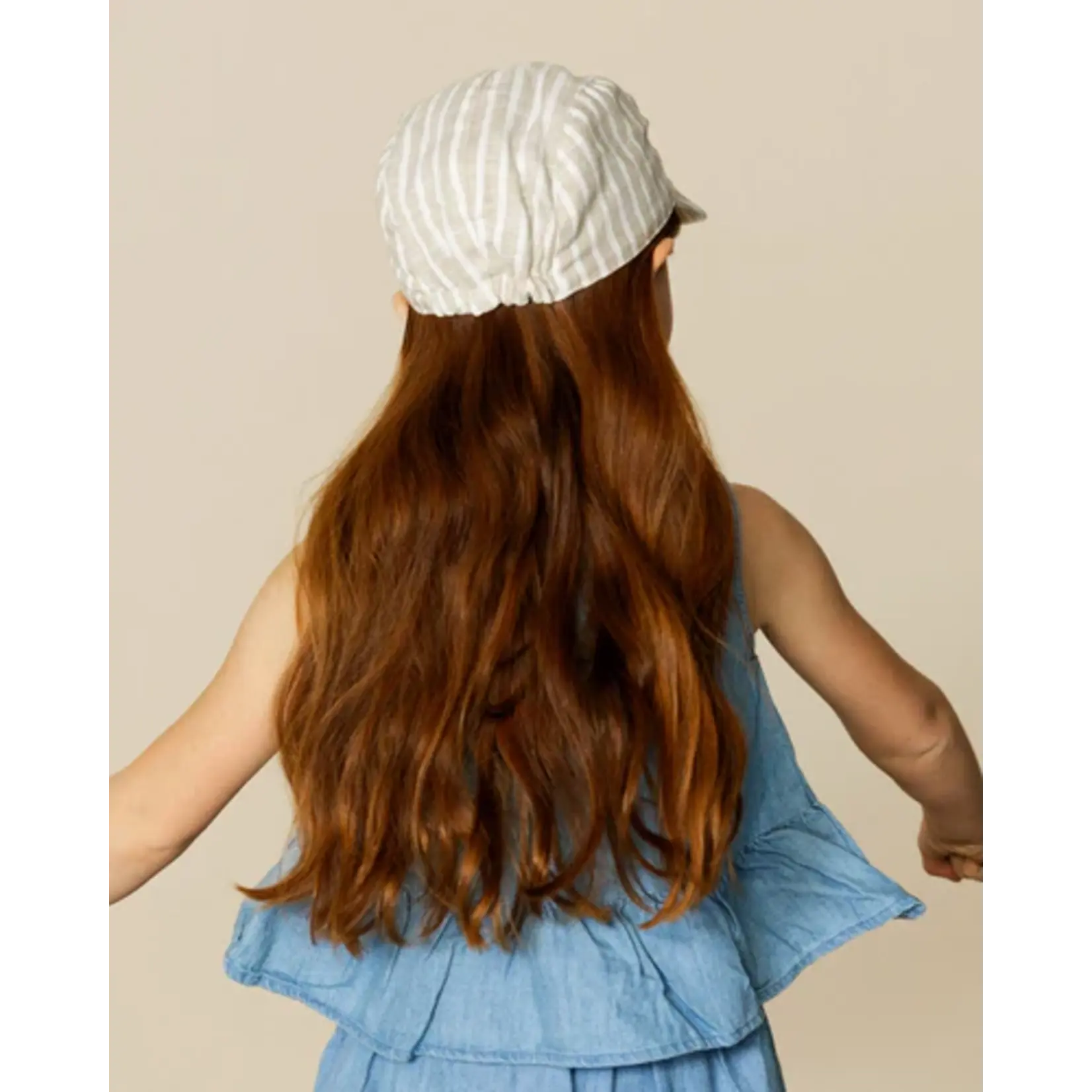 Caribou CARIBOU - Soft Linen Cap - Striped sand