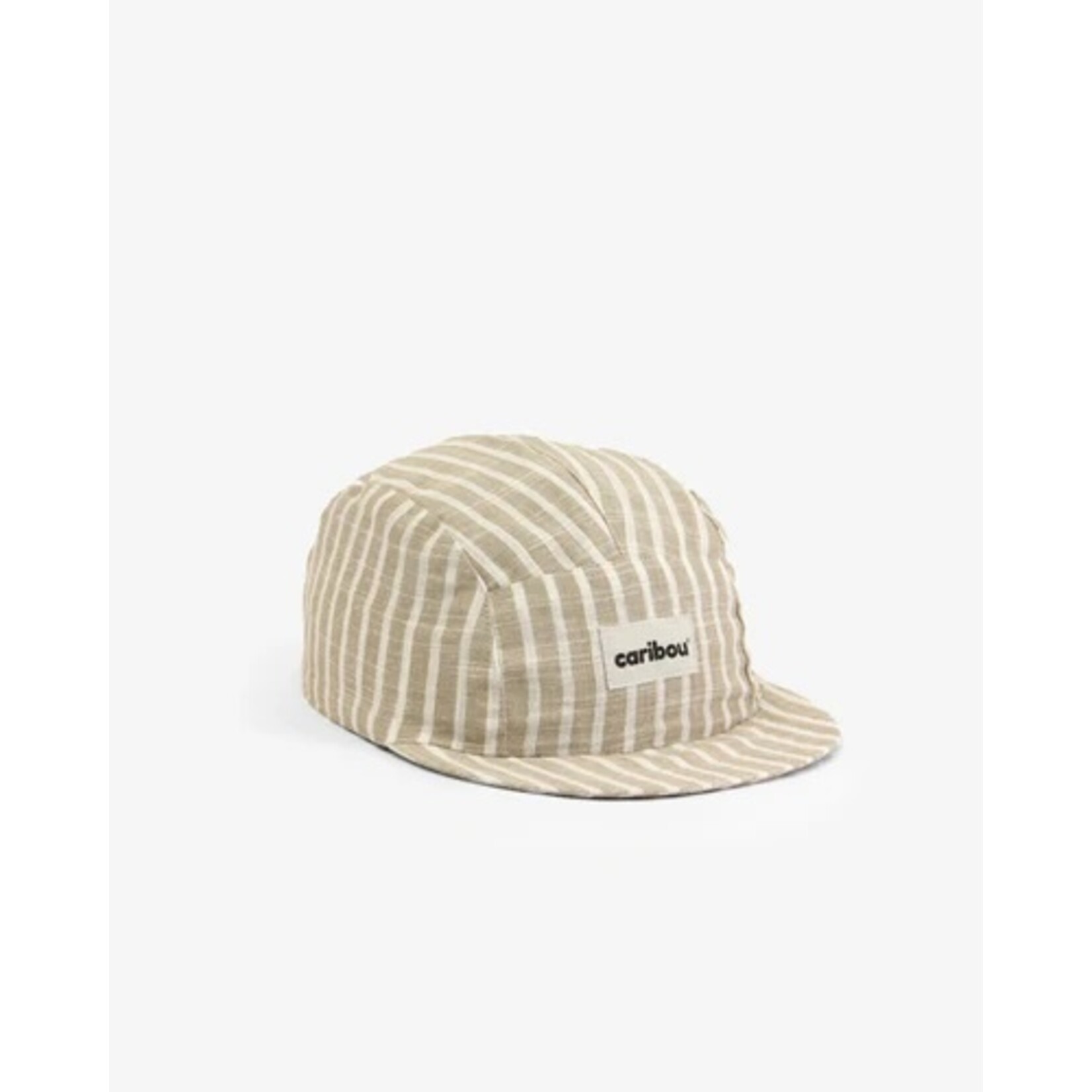 Caribou CARIBOU - Casquette souple en lin rayée - SABLE