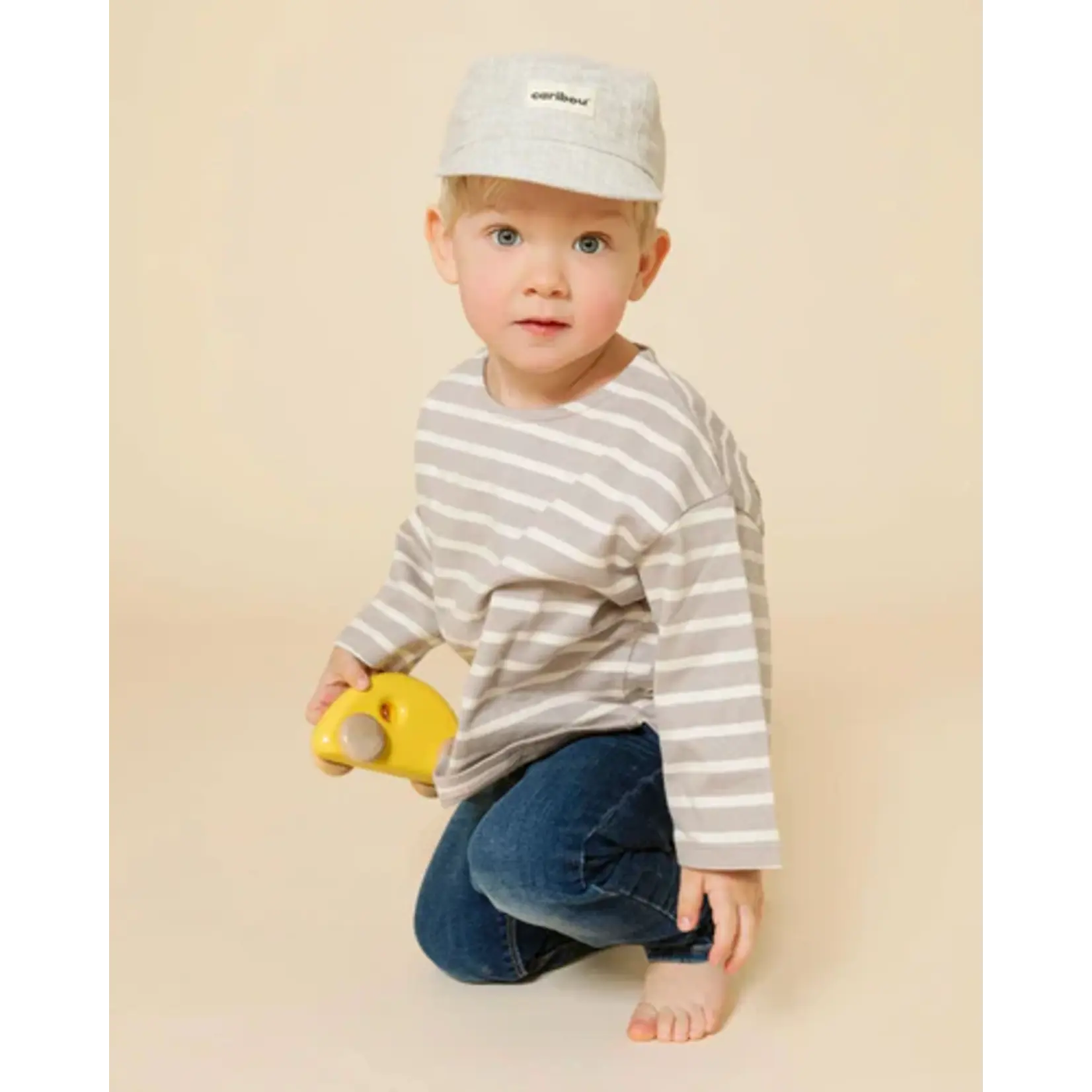 Caribou CARIBOU - Soft Linen Cap - Heather beige - Écru