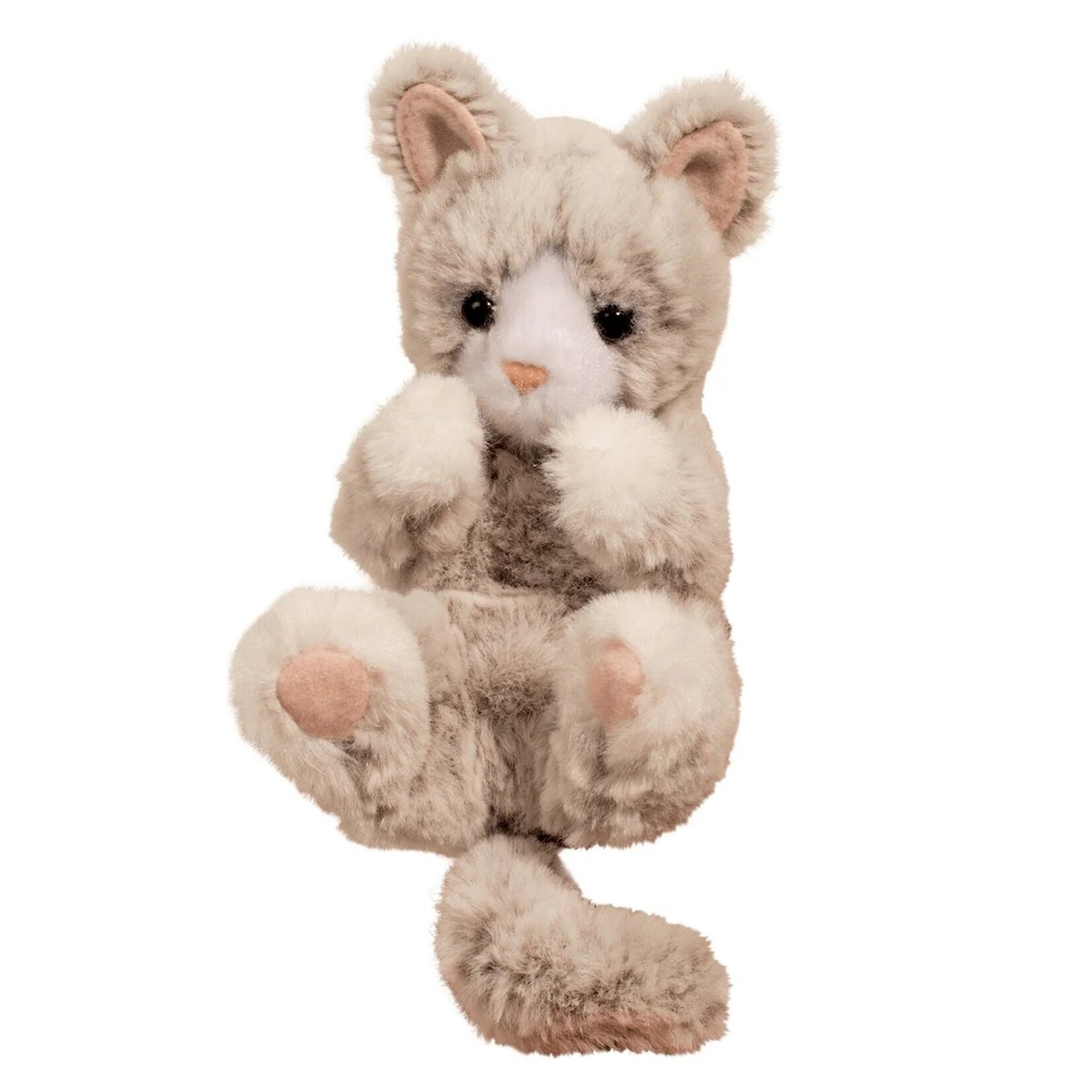 Douglas Cuddle Toys DOUGLAS - Peluche de mini chat gris et blanc 'Lil’ Baby Kitten'