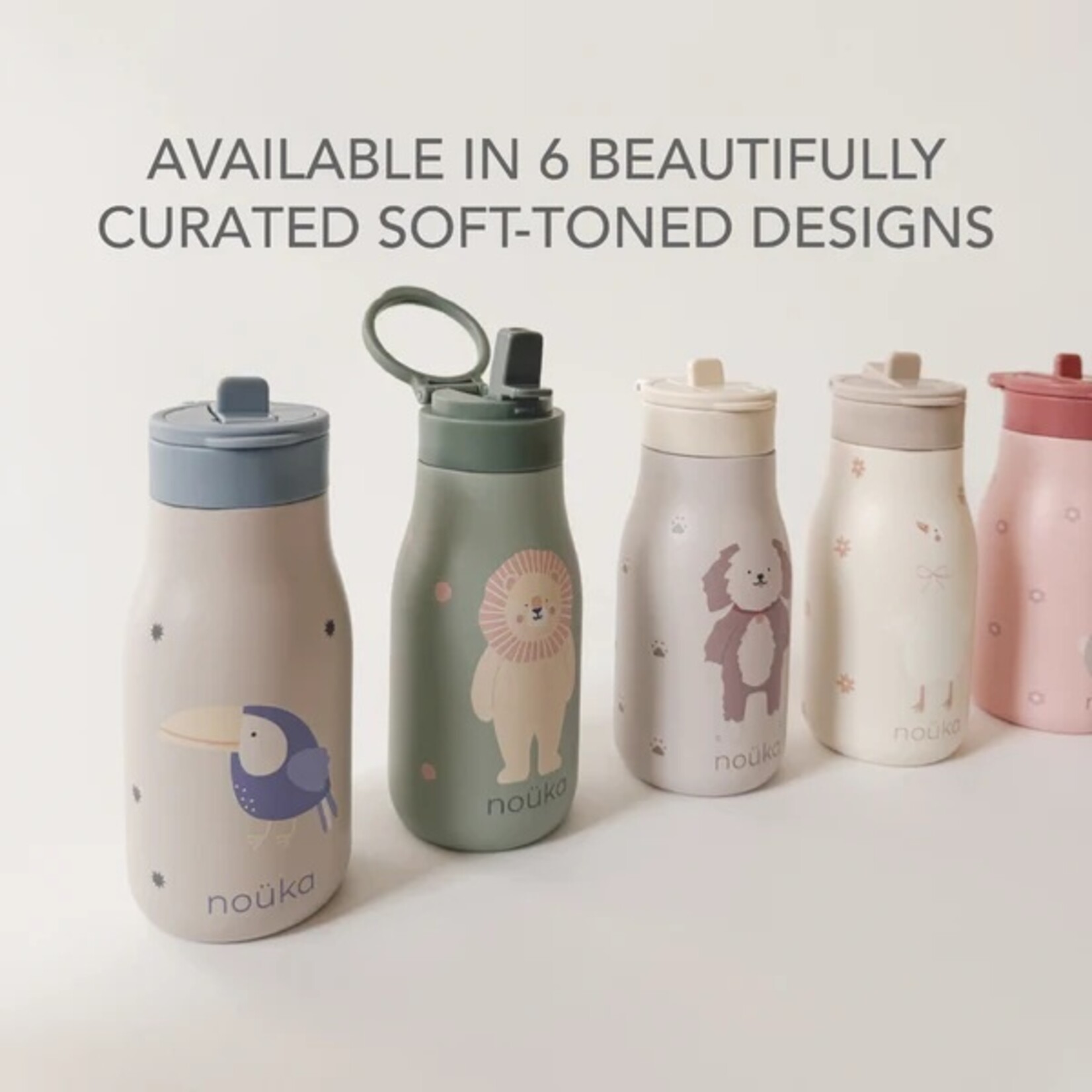 Noüka NOÜKA - 10 oz Stainless Steel Water Bottle - Kiko the Toucan