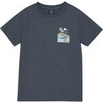 Color Kids COLORKIDS - Dark grey T-shirt with 'Get Outside' camping print