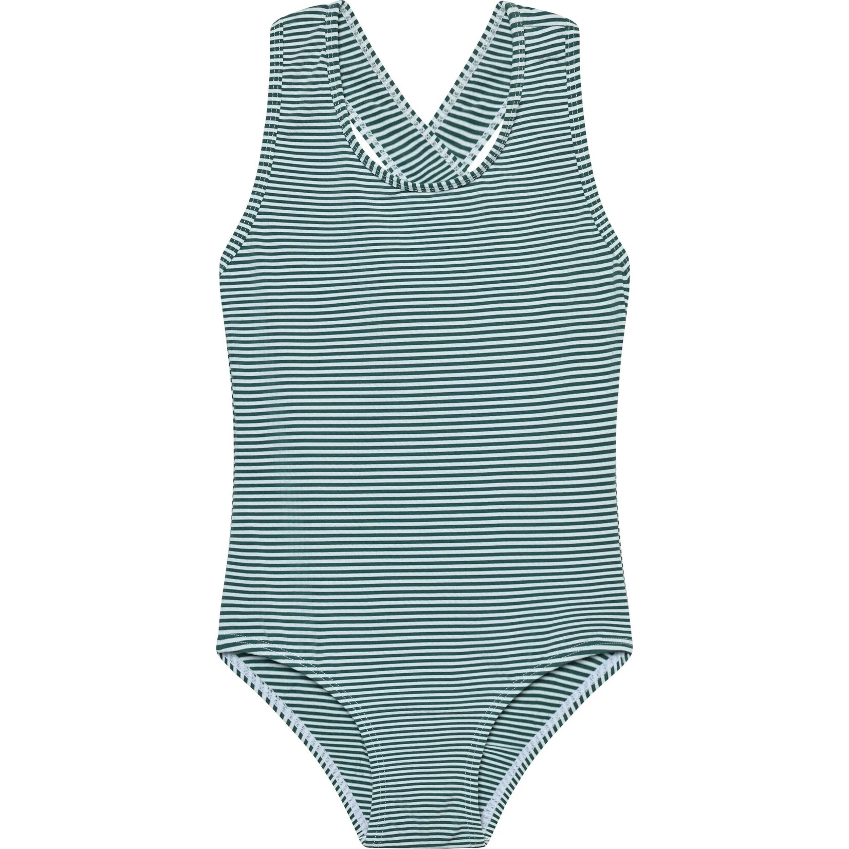 Color Kids COLORKIDS - Maillot une pièce ligné vert et blanc