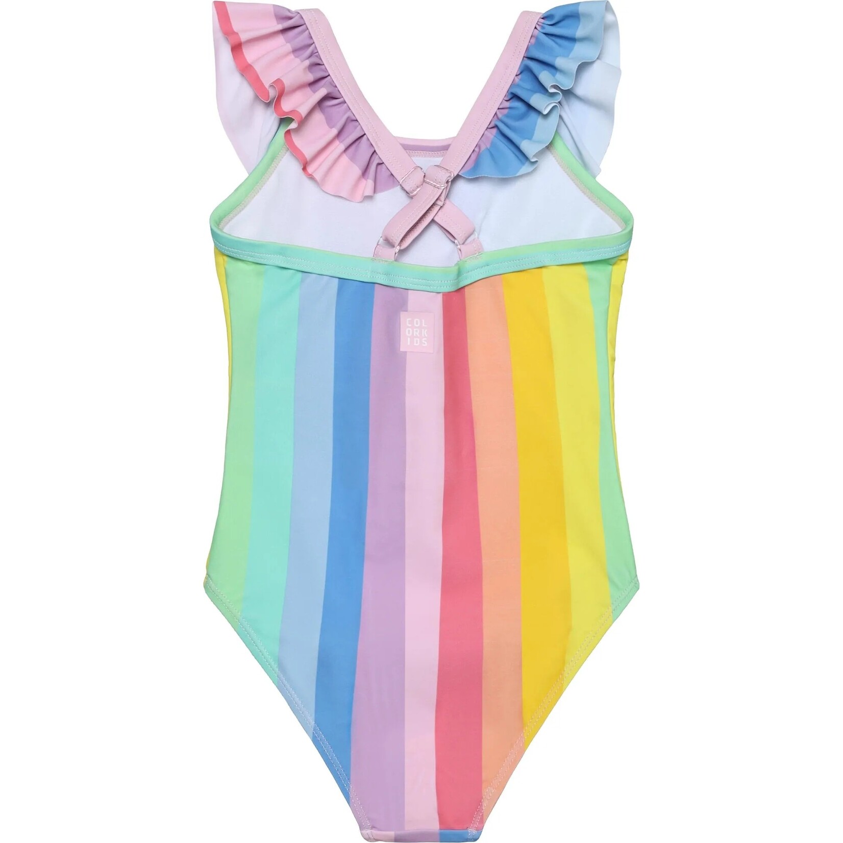Color Kids COLORKIDS - Maillot une pièce multicolore avec manches à volants