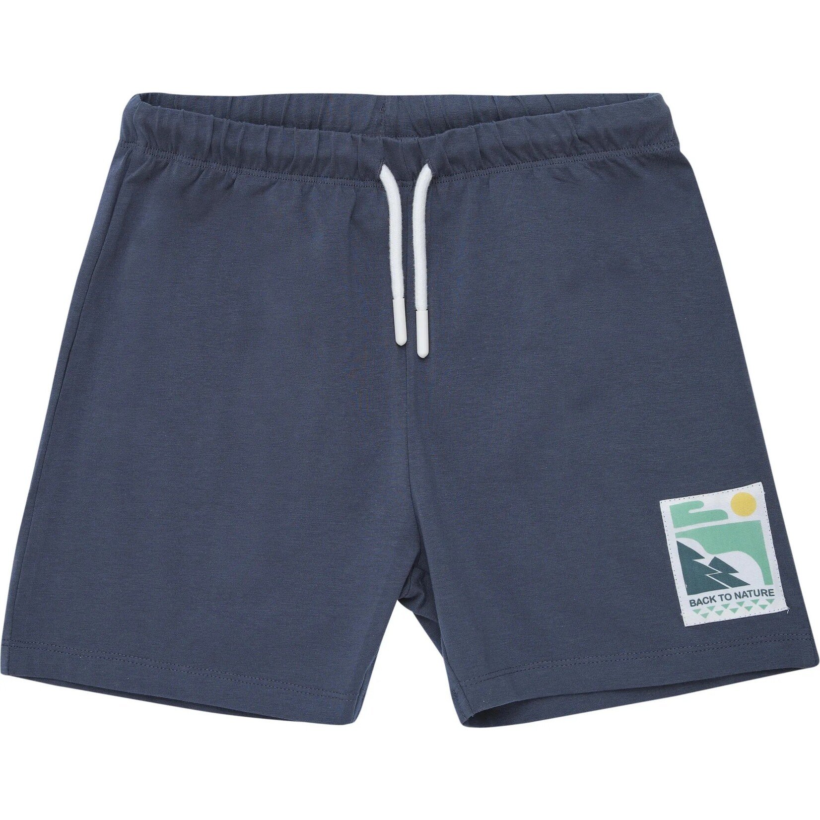 Color Kids COLORKIDS - Ensemble 2 pièces composé d'un t-shirt blanc ligné jaune et un short bleu marin