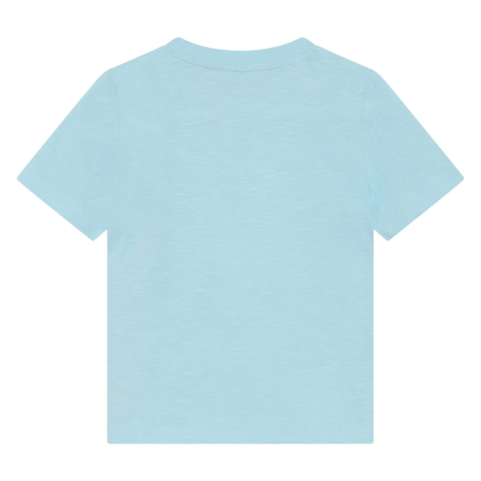 Minymo MINYMO - T-shirt bleu pâle avec caméléon en sequins bleus et argentés