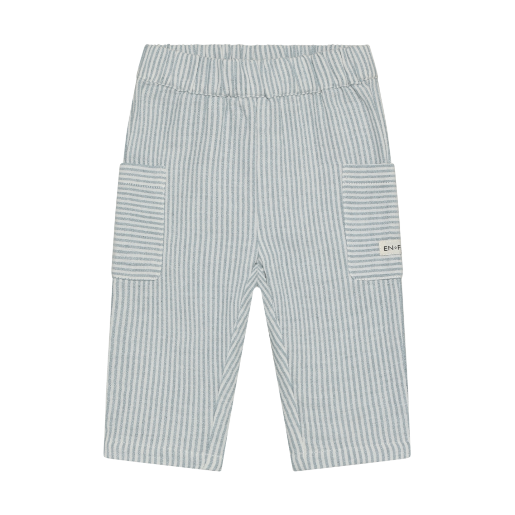 Enfant ENFANT - Pantalon à rayures en mousseline blanc et bleu