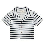 Enfant ENFANT - Chemise à manches courtes blanche avec rayure bleu