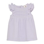 Enfant ENFANT - Soft lilac chiffon dress with front embroidery and ruffled sleeves