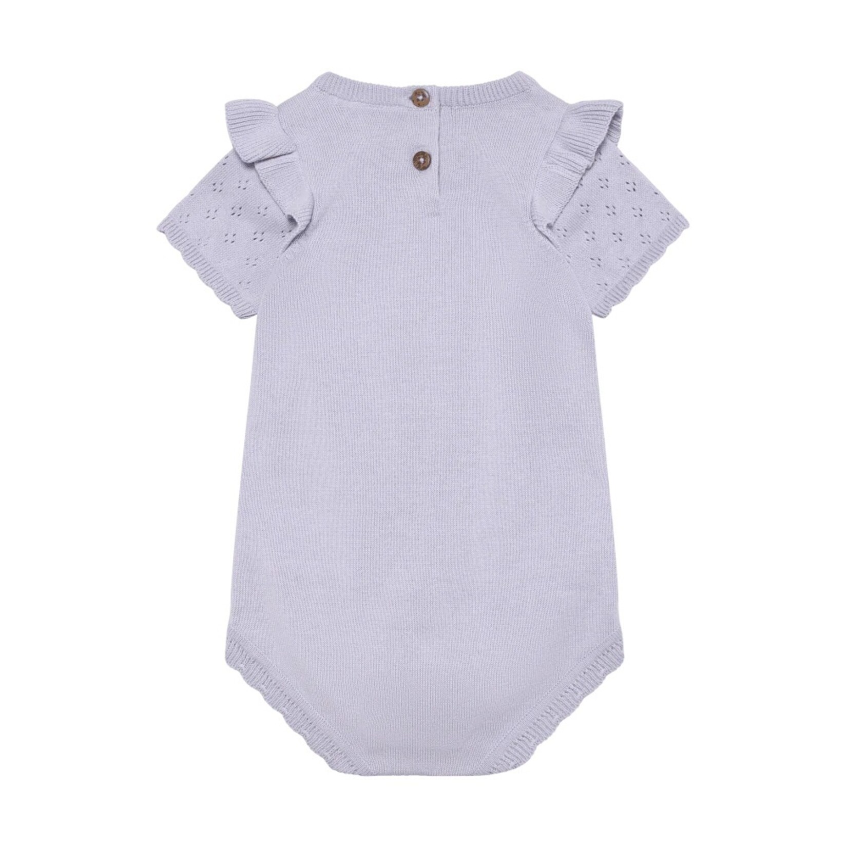 Enfant ENFANT - Barboteuse en tricot lilas avec manches à volants
